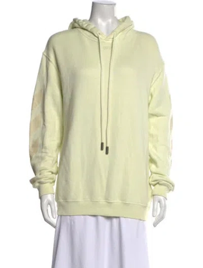 Pre-owned Off-white 2019 Graphic Print Hoodie In Yellow