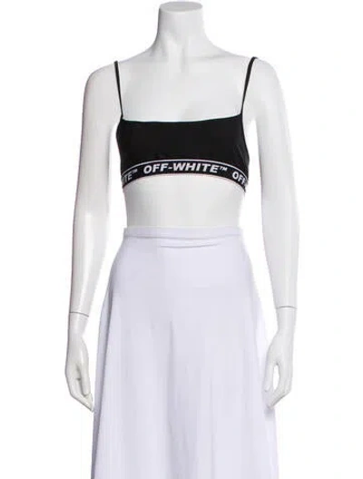 Pre-owned Off-white 2019 Graphic Print Sports Bra In Black