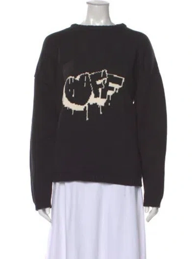 Pre-owned Off-white 2019 Graphic Print Sweater In Black