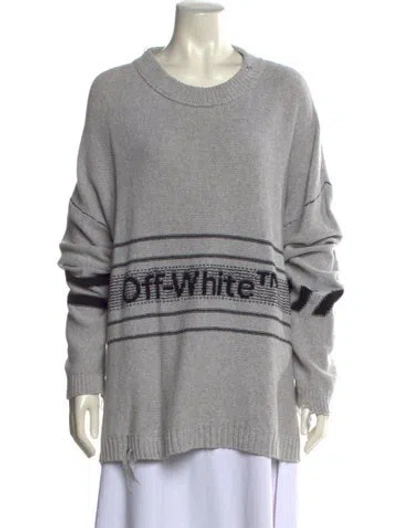 Pre-owned Off-white 2019 Graphic Print Sweater In Gray