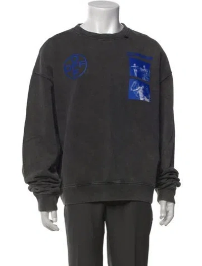 Pre-owned Off-white 2019 Graphic Print Sweatshirt In Gray