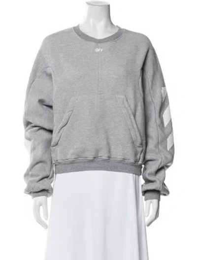Pre-owned Off-white 2019 Graphic Print Sweatshirt In Gray