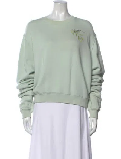 Pre-owned Off-white 2019 Graphic Print Sweatshirt In Green