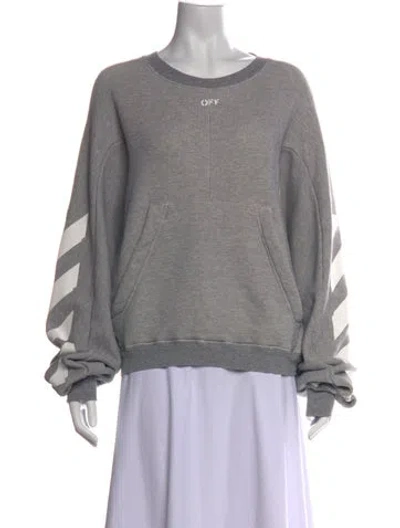 Pre-owned Off-white 2019 Graphic Print Sweatshirt In Grey