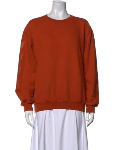 Pre-owned Off-white 2019 Graphic Print Sweatshirt In Orange