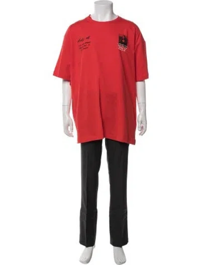 Pre-owned Off-white 2019 Graphic Print T-shirt In Red