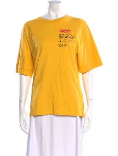 Pre-owned Off-white 2019 Graphic Print T-shirt In Yellow
