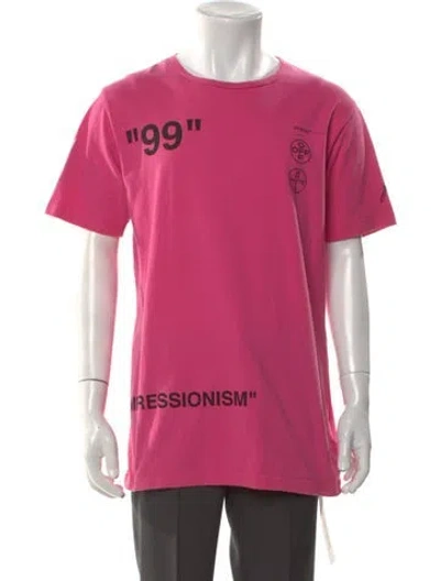 Pre-owned Off-white 2019 Impressionism T-shirt In Pink