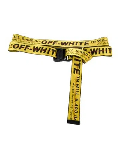 Pre-owned Off-white 2019 Industrial Belt In Yellow