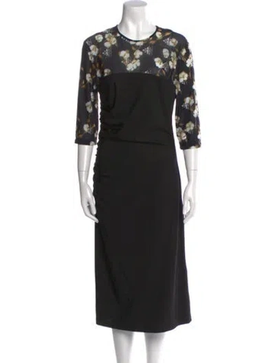 Pre-owned Off-white 2019 Midi Length Dress In Black