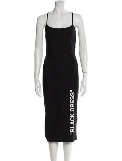 Pre-owned Off-white 2019 Midi Length Dress In Black