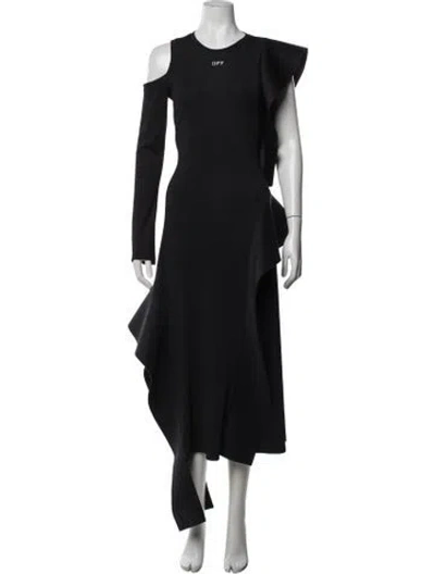 Pre-owned Off-white 2019 Midi Length Dress In Black