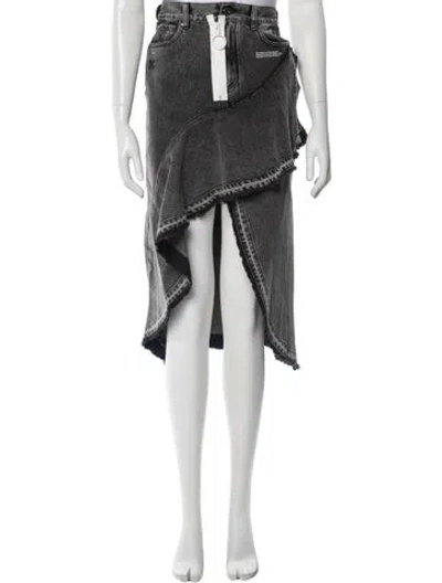 Pre-owned Off-white 2019 Midi Length Skirt In Gray