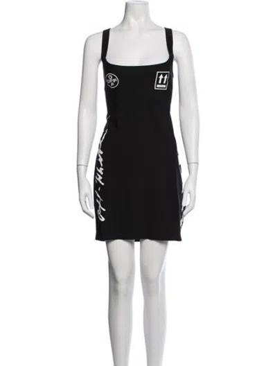 Pre-owned Off-white 2019 Mini Dress In Black
