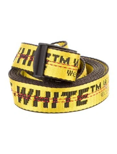 Pre-owned Off-white 2019 Mini Industrial Belt In Yellow