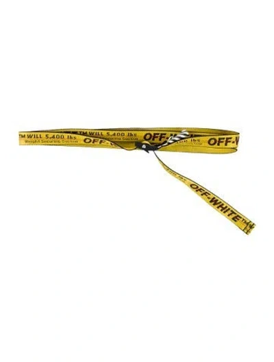 Pre-owned Off-white 2019 Mini Industrial 'yellow' Belt
