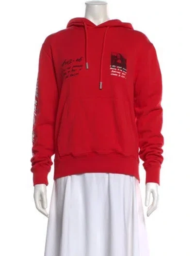 Pre-owned Off-white 2019 Mona Lisa Hoodie In Red
