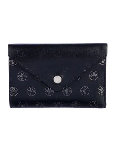 Pre-owned Off-white 2019 Off Cross Yen Wallet In Black