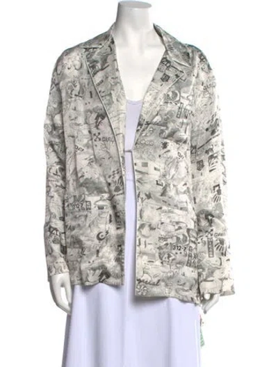 Pre-owned Off-white 2019 Pajama Button-up Top W/ Tags In Gray