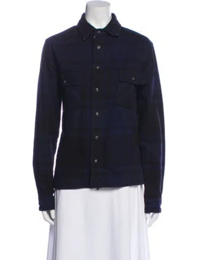 Pre-owned Off-white 2019 Plaid Print Dress Shirt In Blue