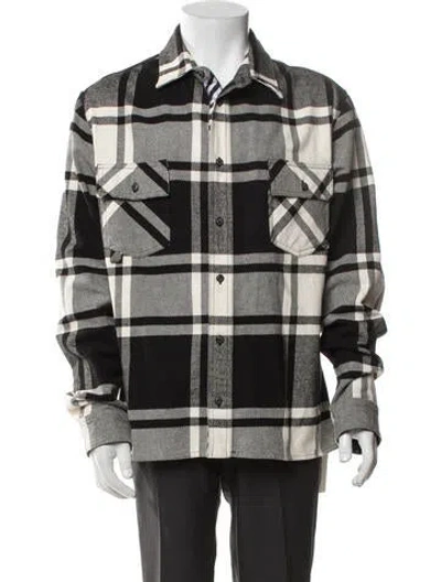 Pre-owned Off-white 2019 Plaid Print Jacket In Black