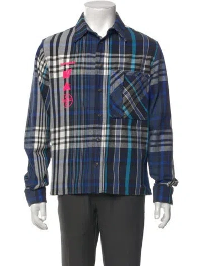 Pre-owned Off-white 2019 Plaid Print Shirt In Blue