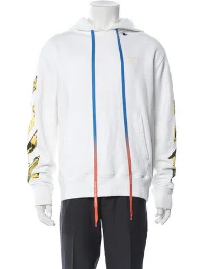 Pre-owned Off-white 2019 Printed Hoodie In White
