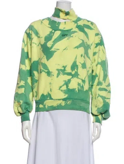 Pre-owned Off-white 2019 Printed Sweatshirt In Green