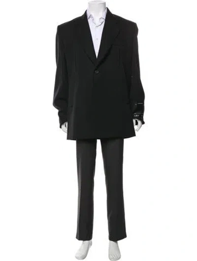 Pre-owned Off-white 2019 Raw-edge Trim Blazer In Black