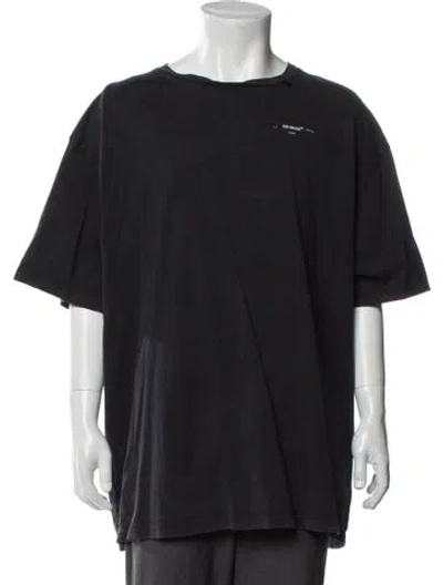 Pre-owned Off-white 2019 Signature Logo T-shirt In Gray
