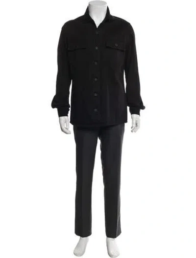 Pre-owned Off-white 2019 Signature Logo Utility Jacket In Black