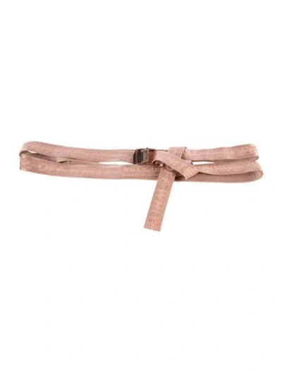 Pre-owned Off-white 2019 Skinny Belt In Pink