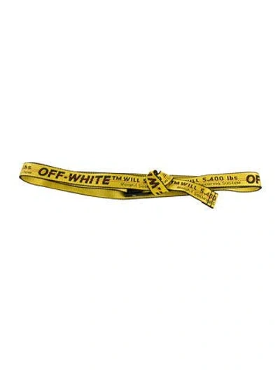 Pre-owned Off-white 2019 Skinny Belt In Yellow