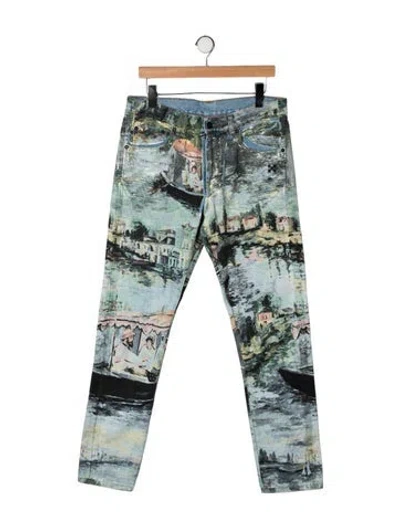 Pre-owned Off-white 2019 Straight Leg Jeans In Green