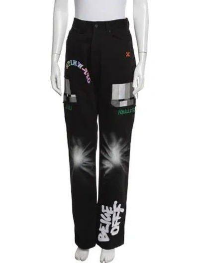 Pre-owned Off-white 2019 Straight Leg Pants In Black