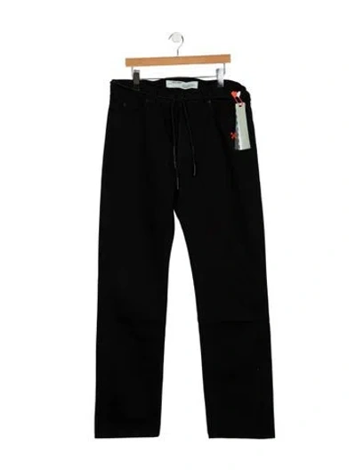 Pre-owned Off-white 2019 Straight-leg Jeans In Black