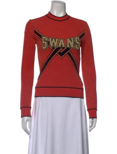 Pre-owned Off-white 2019 "swans" Sweater W/ Tags In Orange
