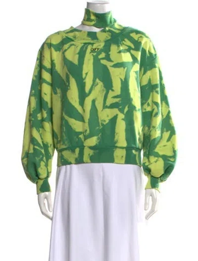 Pre-owned Off-white 2019 Tie-dye Print Sweater In Green