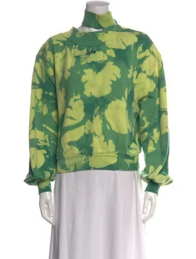 Pre-owned Off-white 2019 Tie-dye Print Sweater In Green