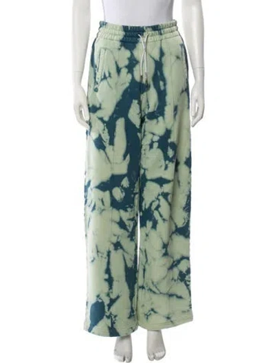 Pre-owned Off-white 2019 Tie-dye Print Sweatpants In Green