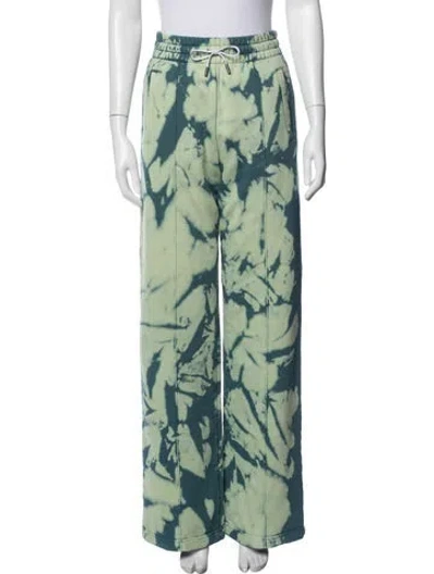 Pre-owned Off-white 2019 Tie-dye Print Sweatpants In Green