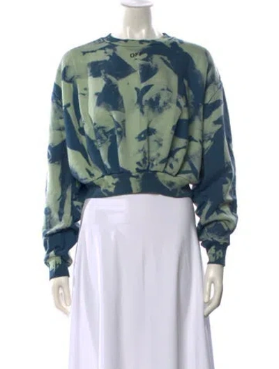 Pre-owned Off-white 2019 Tie-dye Print Sweatshirt In Blue