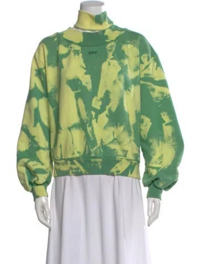 Pre-owned Off-white 2019 Tie-dye Print Sweatshirt In Green