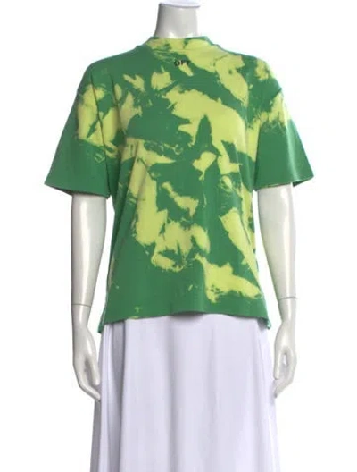 Pre-owned Off-white 2019 Tie-dye Print T-shirt In Green