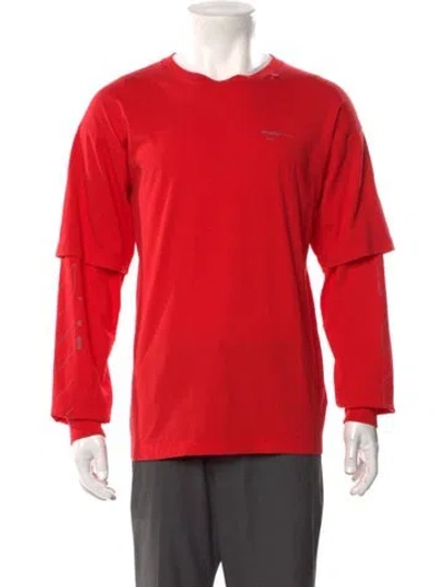 Pre-owned Off-white 2019 Unfinished Arrow T-shirt In Red