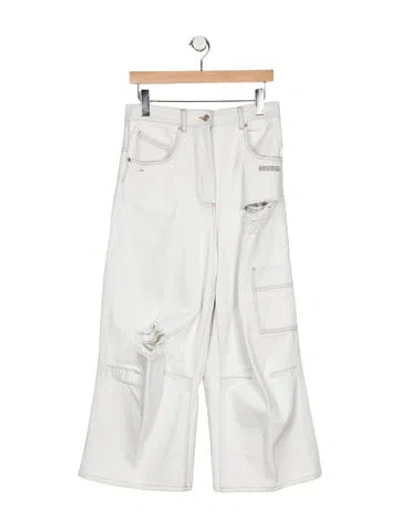 Pre-owned Off-white 2019 Wide Leg Jeans In Blue