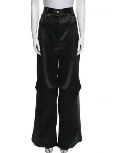 Pre-owned Off-white 2019 Wide Leg Pants In Black