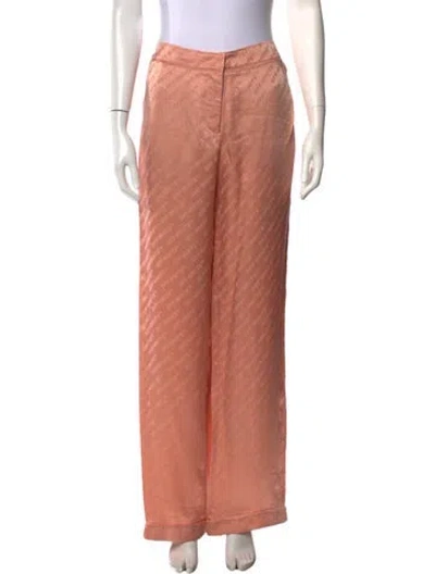 Pre-owned Off-white 2019 Wide Leg Pants In Pink