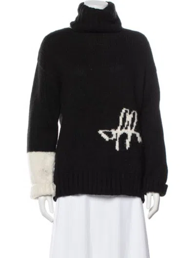 Pre-owned Off-white 2020 Alpaca Sweater In Black