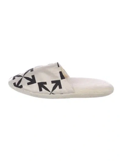 Pre-owned Off-white 2020 Arrow Pattern Slippers Slippers In Neutrals